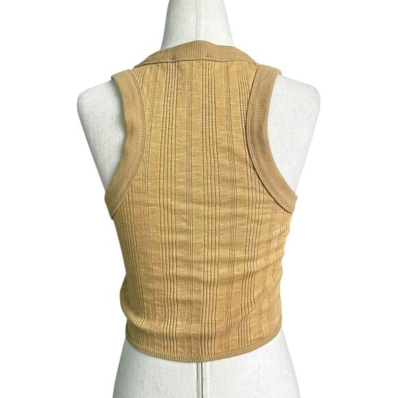 Forever 21 Brown Ribbed Sleeveless Crop Top Women's Size Small | 42-34-2 - Picture 2 of 6